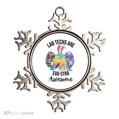 Lab Tech Are EggStra Awesome Egg Easter Lab Week Funny Easter Scienti Ornament