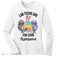 Lab Tech Are EggStra Awesome Egg Easter Lab Week Funny Easter Scienti Women's Long Sleeve Shirt thumb 0