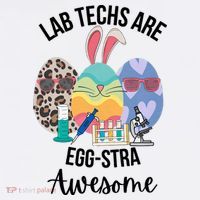 Lab Tech Are EggStra Awesome Egg Easter Lab Week Funny Easter Scienti Women's T-Shirt thumb 6