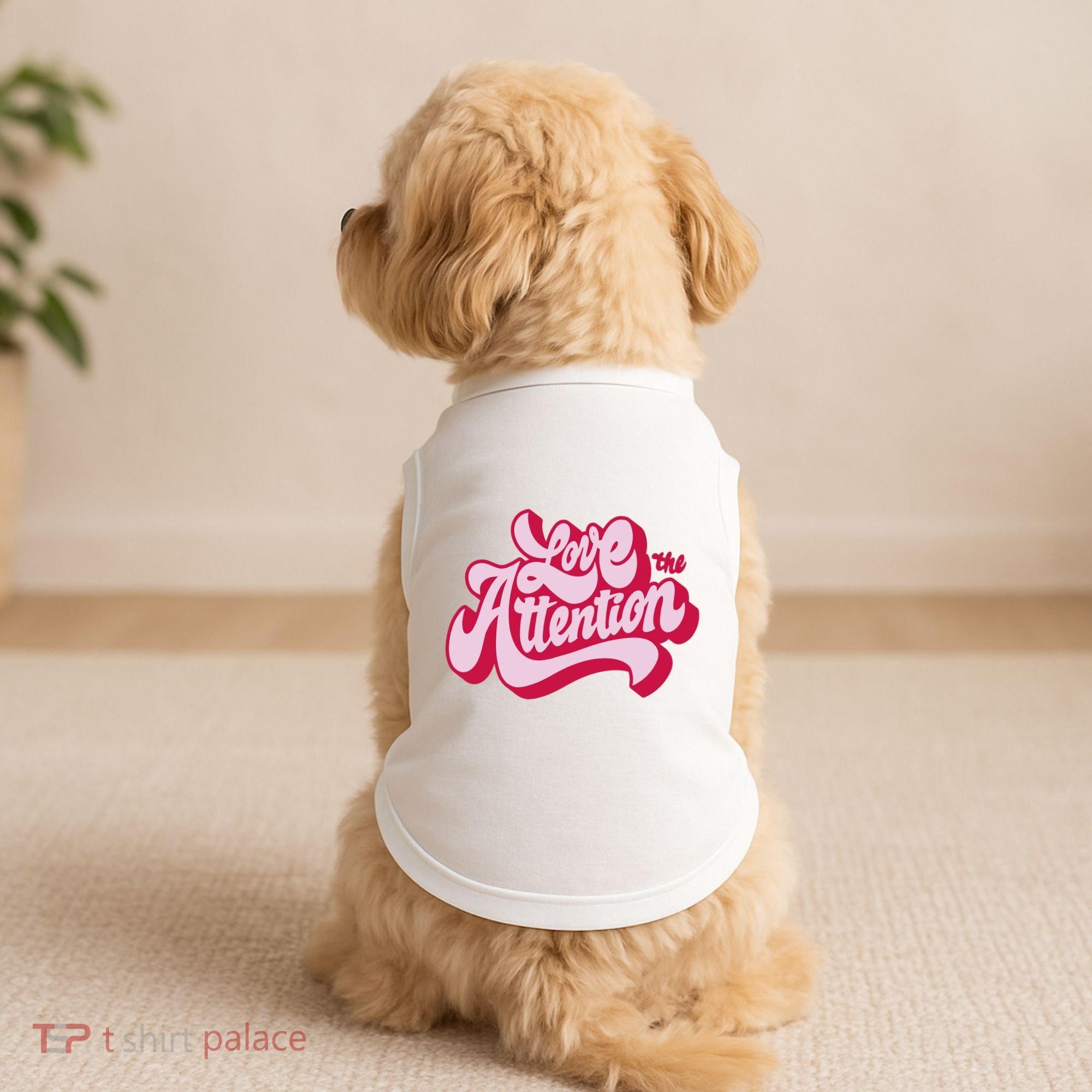 Love The Attention Funny Retro Doggie Tank