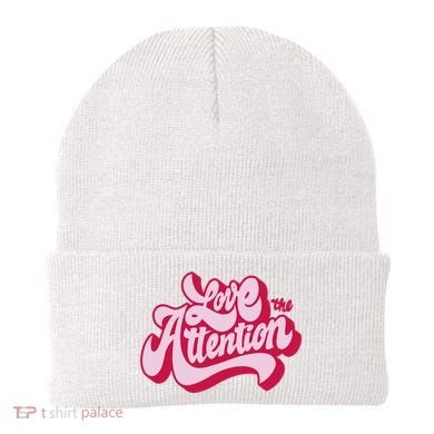 Love The Attention Funny Retro Beanie