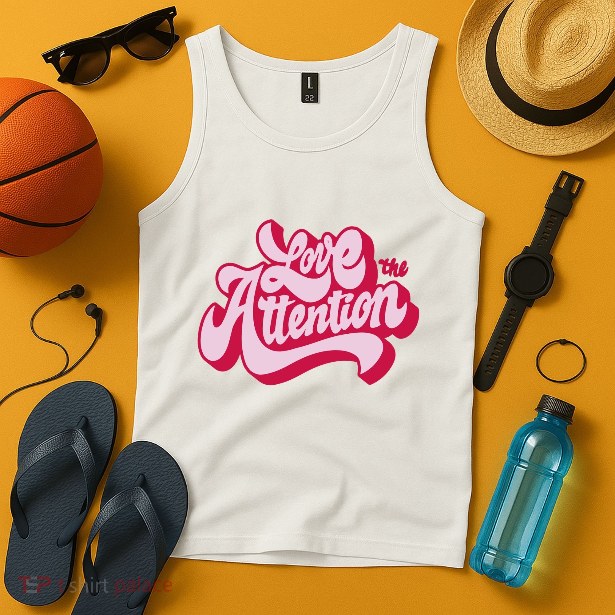 Love The Attention Funny Retro Tank Top