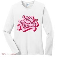 Love The Attention Funny Retro Women's Long Sleeve Shirt thumb 0