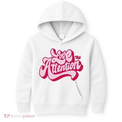Love The Attention Funny Retro Kids Hoodie