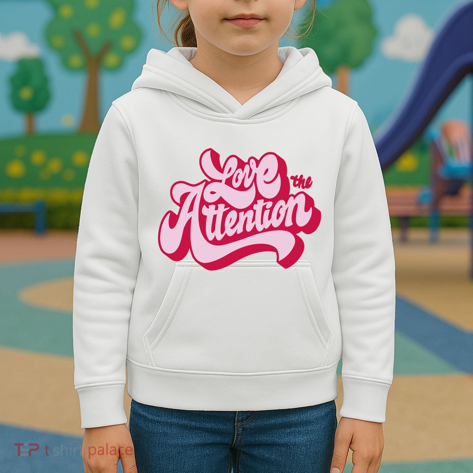 Love The Attention Funny Retro Kids Hoodie