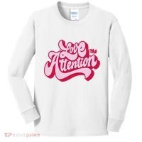 Love The Attention Funny Retro Kids Long Sleeve Shirt thumb 0