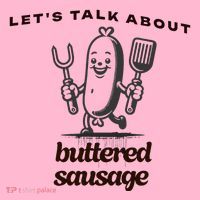 LetS Talk About Buttered Sausage Coaster thumb 2