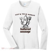 LetS Talk About Buttered Sausage Women's Long Sleeve Shirt thumb 0