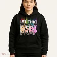 Let That Beat Drop Rainbow Equalizer Dance Music Lover Hoodie thumb 5