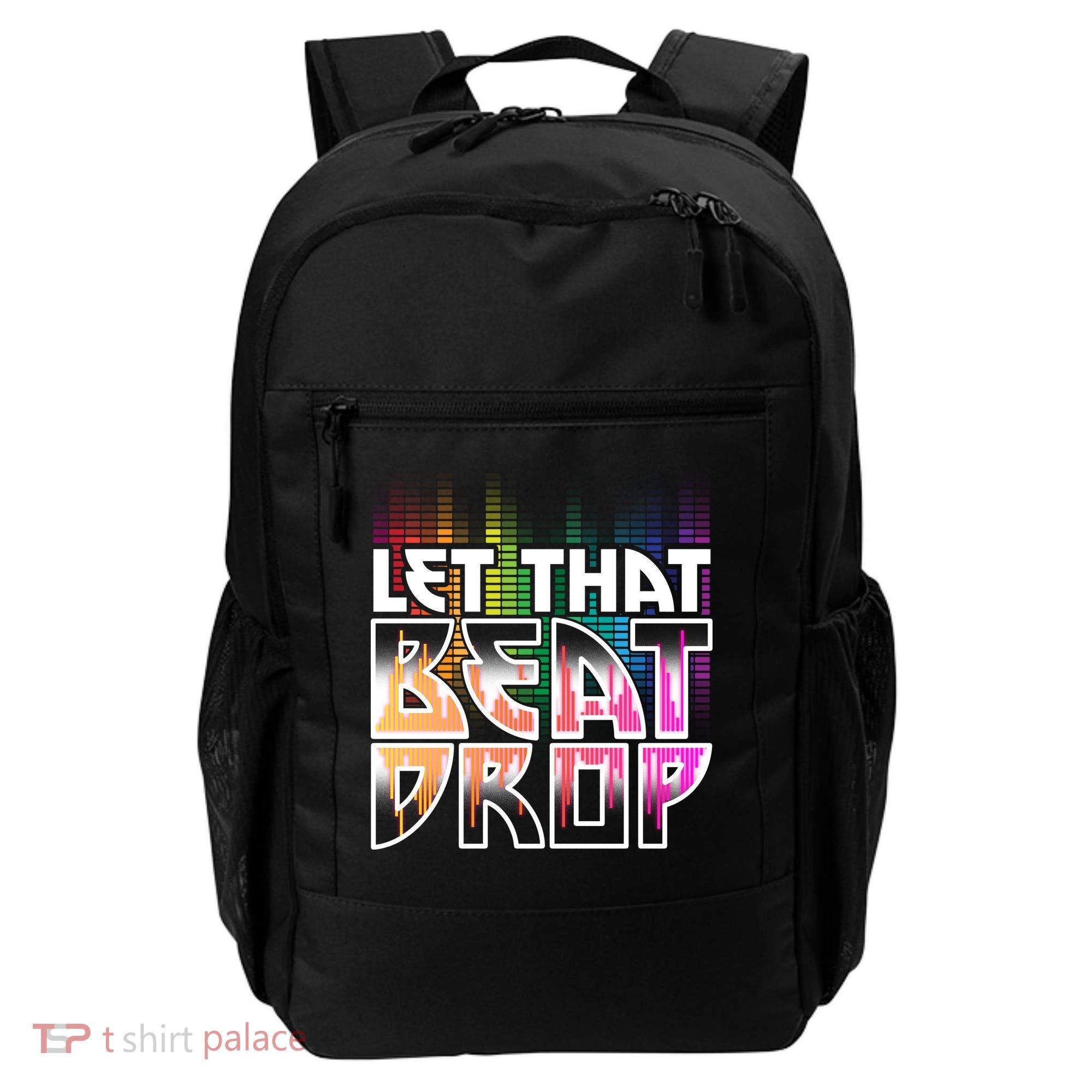 Let That Beat Drop Rainbow Equalizer Dance Music Lover Backpack