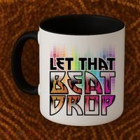 Let That Beat Drop Rainbow Equalizer Dance Music Lover Coffee Mug thumb 2
