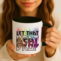 Let That Beat Drop Rainbow Equalizer Dance Music Lover Coffee Mug thumb 3