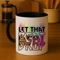 Let That Beat Drop Rainbow Equalizer Dance Music Lover Coffee Mug thumb 4