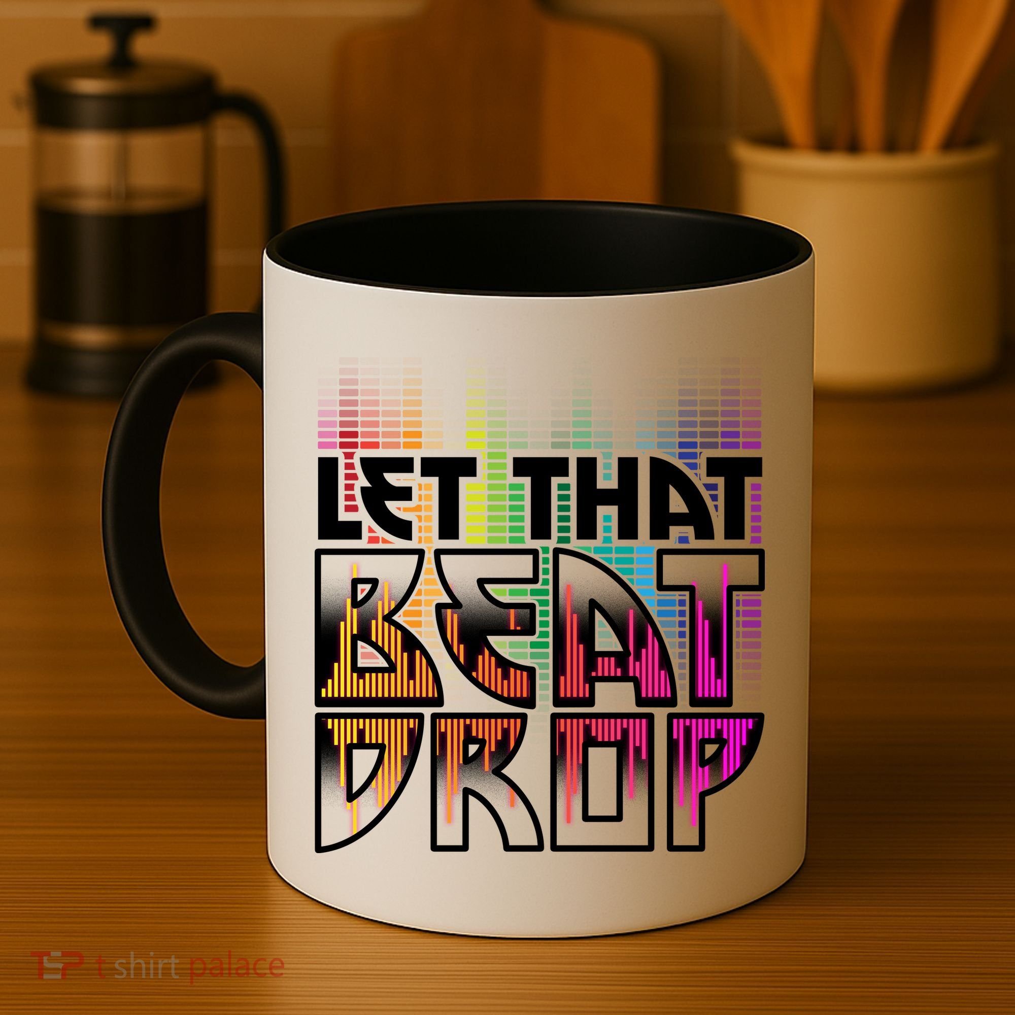 Let That Beat Drop Rainbow Equalizer Dance Music Lover Coffee Mug
