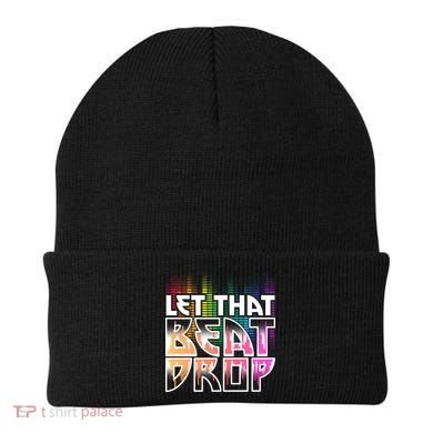 Let That Beat Drop Rainbow Equalizer Dance Music Lover Beanie