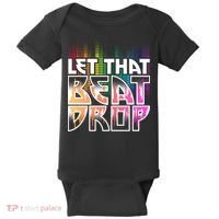 Let That Beat Drop Rainbow Equalizer Dance Music Lover Baby Bodysuit thumb 0