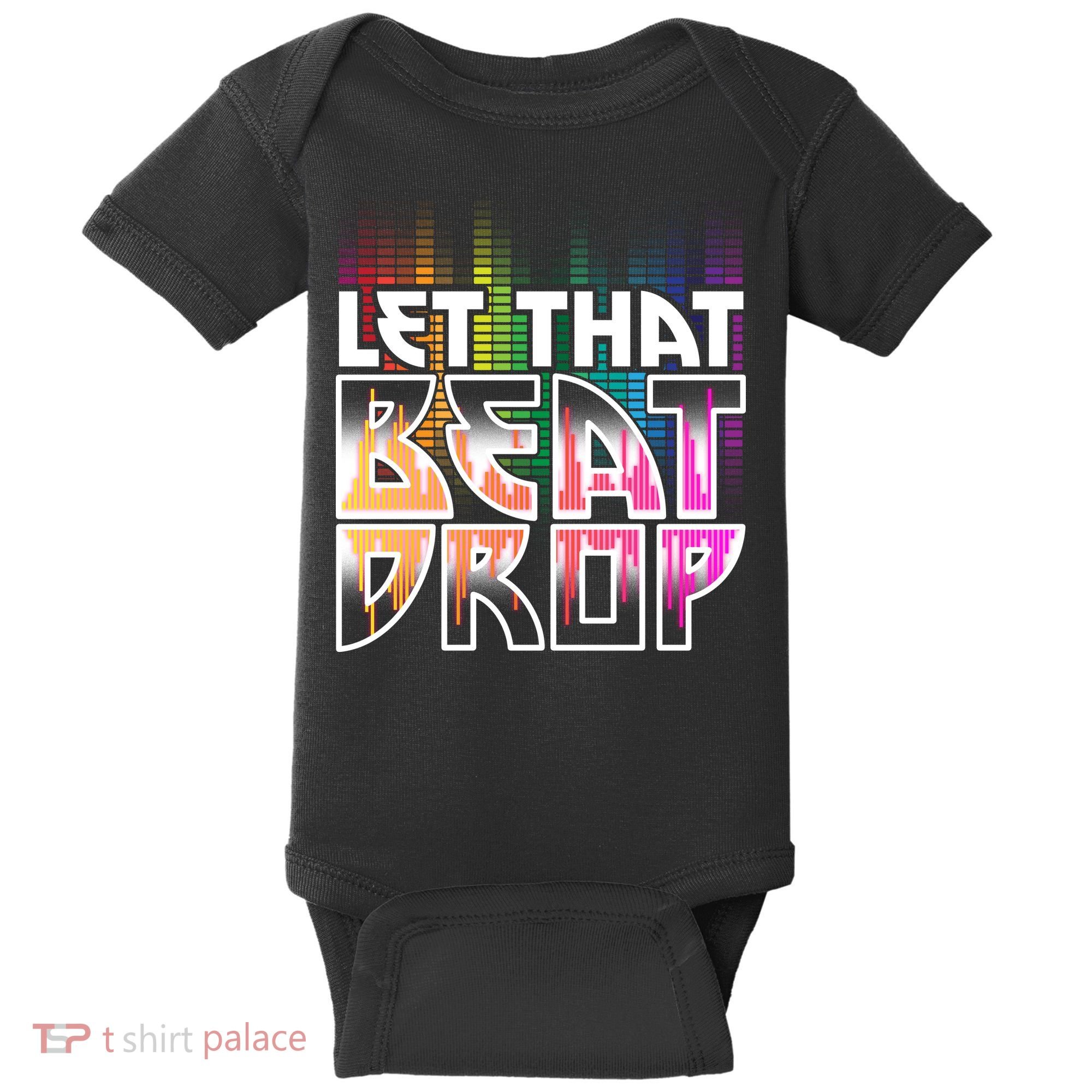 Let That Beat Drop Rainbow Equalizer Dance Music Lover Baby Bodysuit