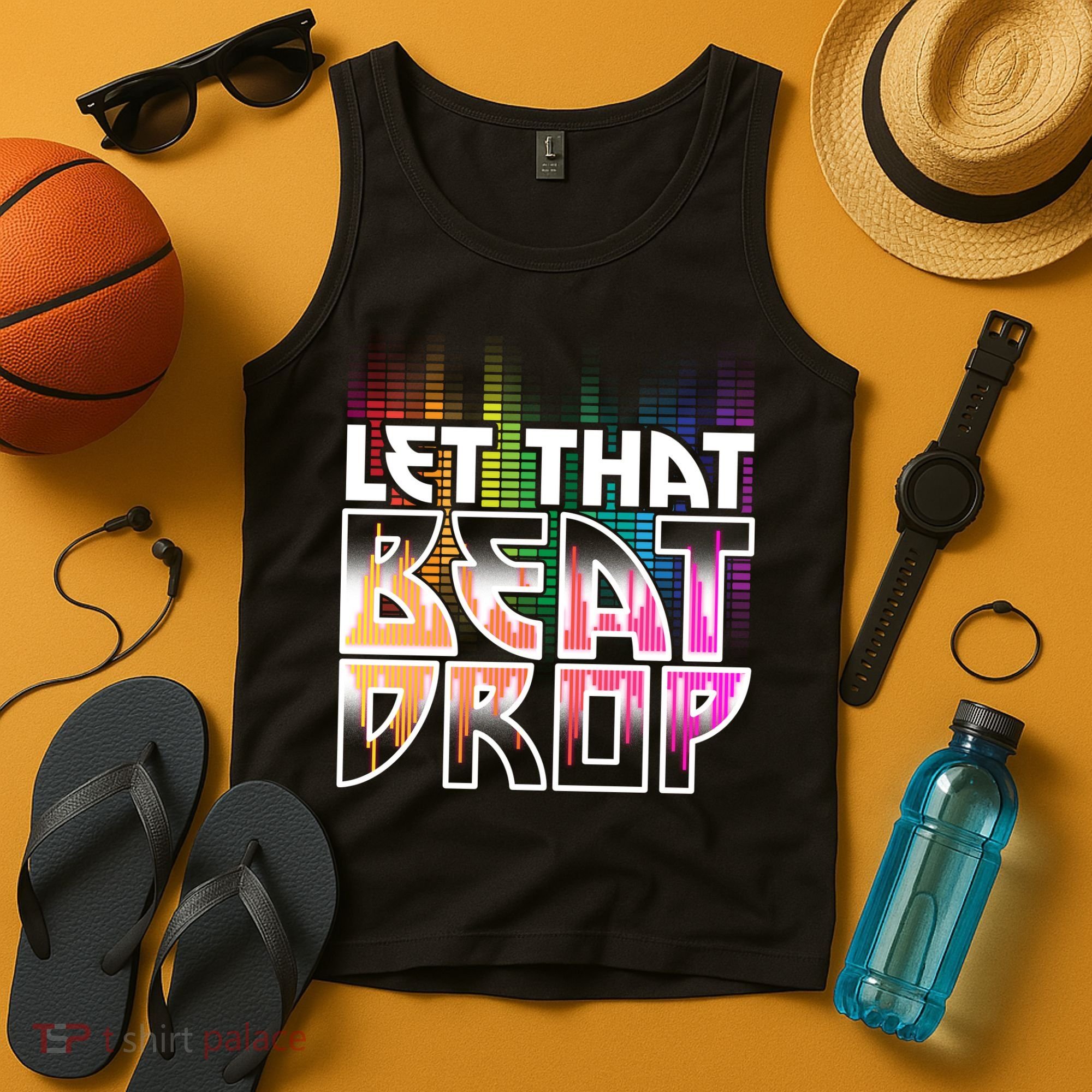 Let That Beat Drop Rainbow Equalizer Dance Music Lover Tank Top