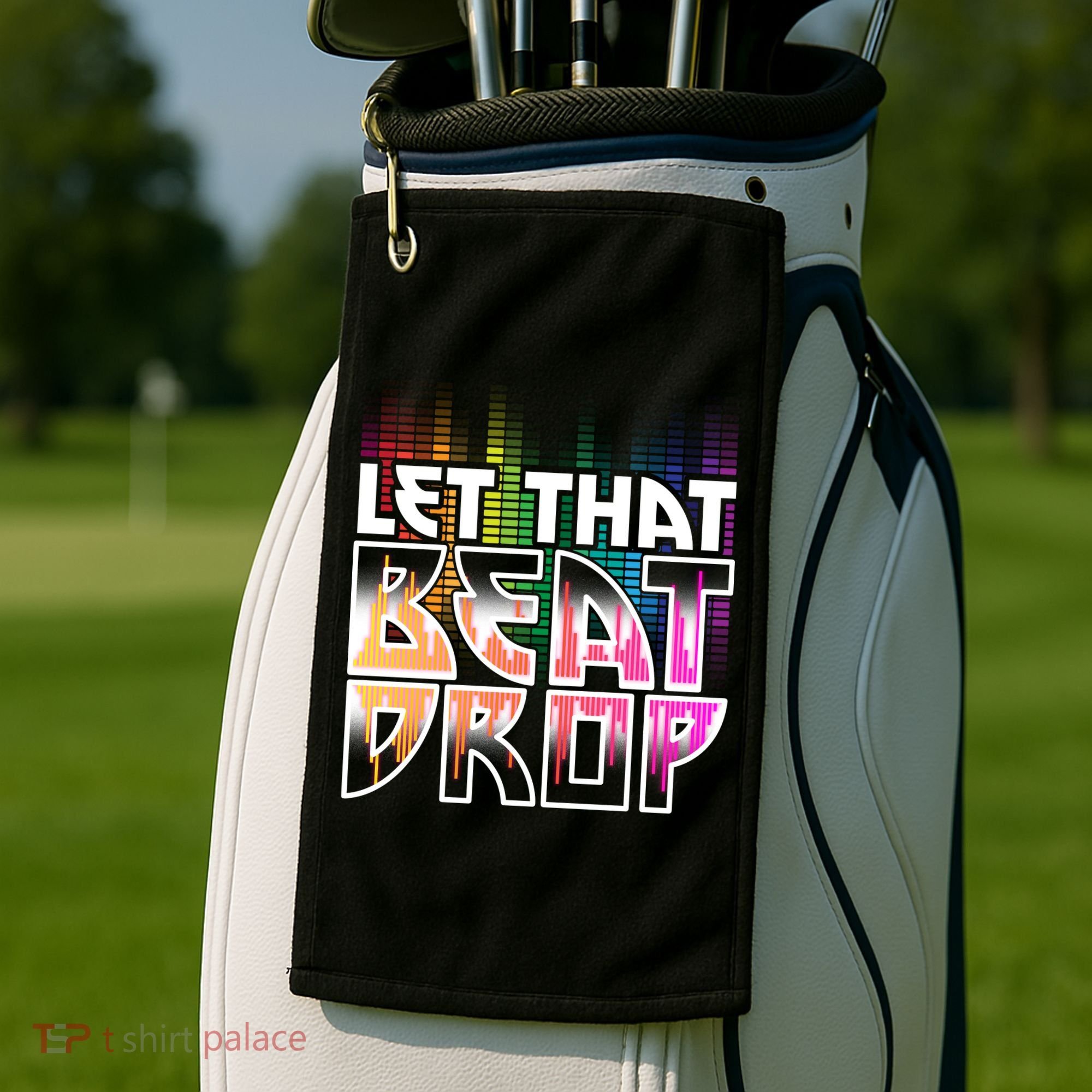 Let That Beat Drop Rainbow Equalizer Dance Music Lover Golf Towel