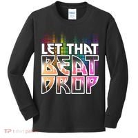 Let That Beat Drop Rainbow Equalizer Dance Music Lover Kids Long Sleeve Shirt thumb 0