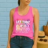Let That Beat Drop Rainbow Equalizer Dance Music Lover Women's Tank Top thumb 2