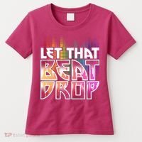 Let That Beat Drop Rainbow Equalizer Dance Music Lover Women's T-Shirt thumb 0