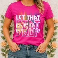 Let That Beat Drop Rainbow Equalizer Dance Music Lover Women's T-Shirt thumb 2