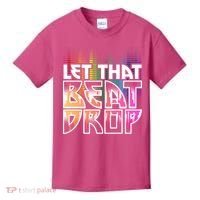 Let That Beat Drop Rainbow Equalizer Dance Music Lover Kids T-Shirt thumb 0