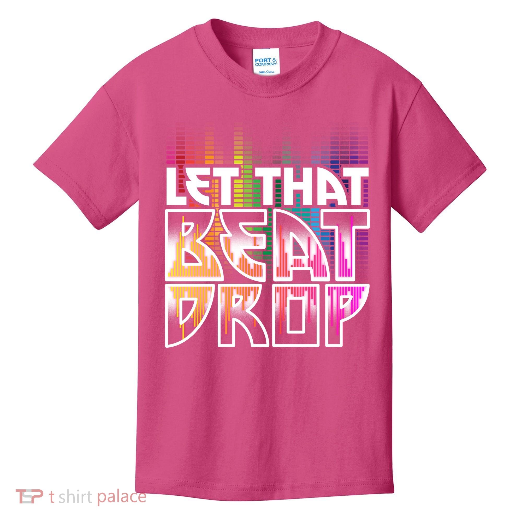 Let That Beat Drop Rainbow Equalizer Dance Music Lover Kids T-Shirt