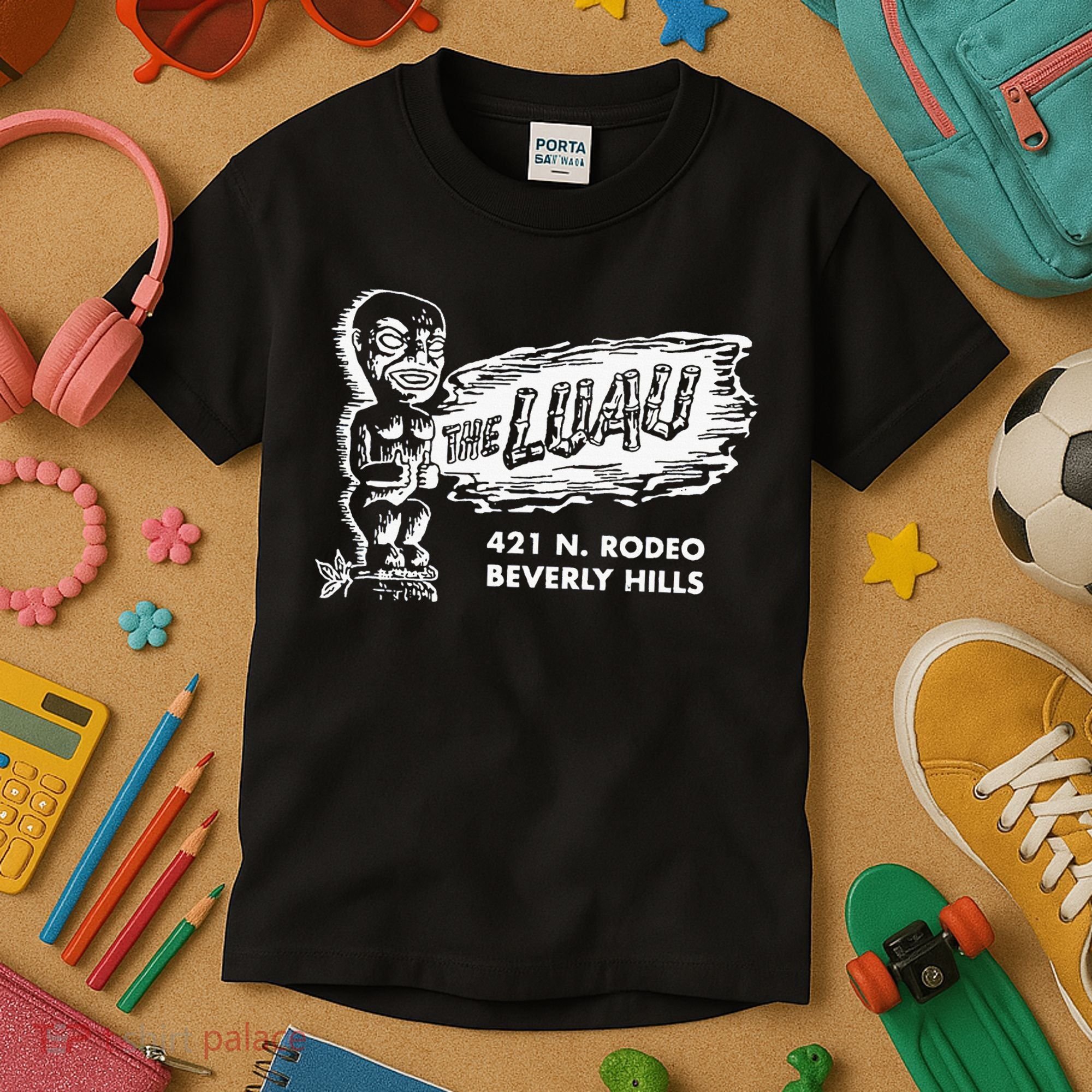 Luau Tiki Bar Beverly Hills Los Angeles Kids T-Shirt