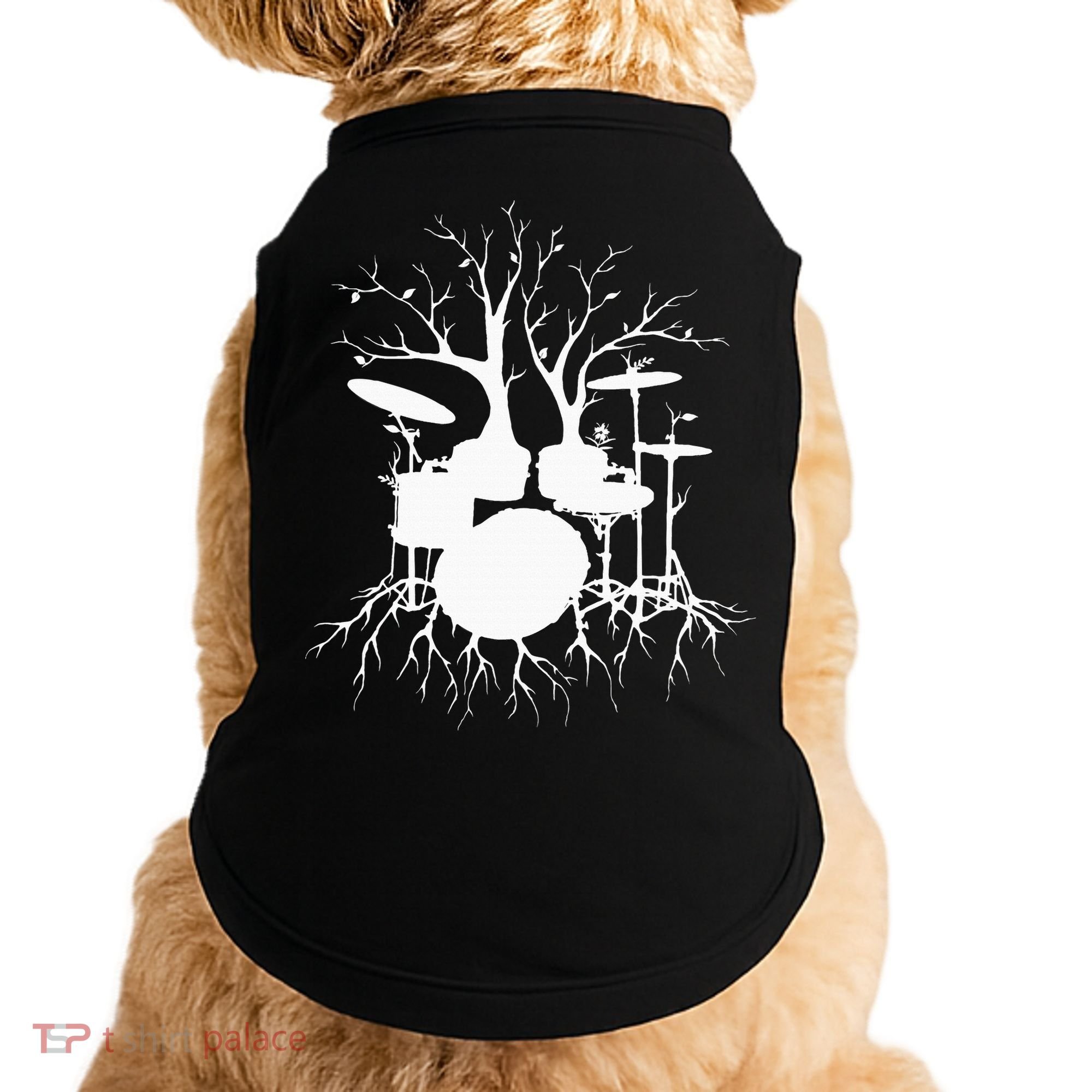 Live The Beat Drum  Drummer Gift For Musician Doggie Tank