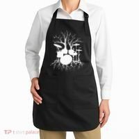 Live The Beat Drum  Drummer Gift For Musician Apron thumb 2