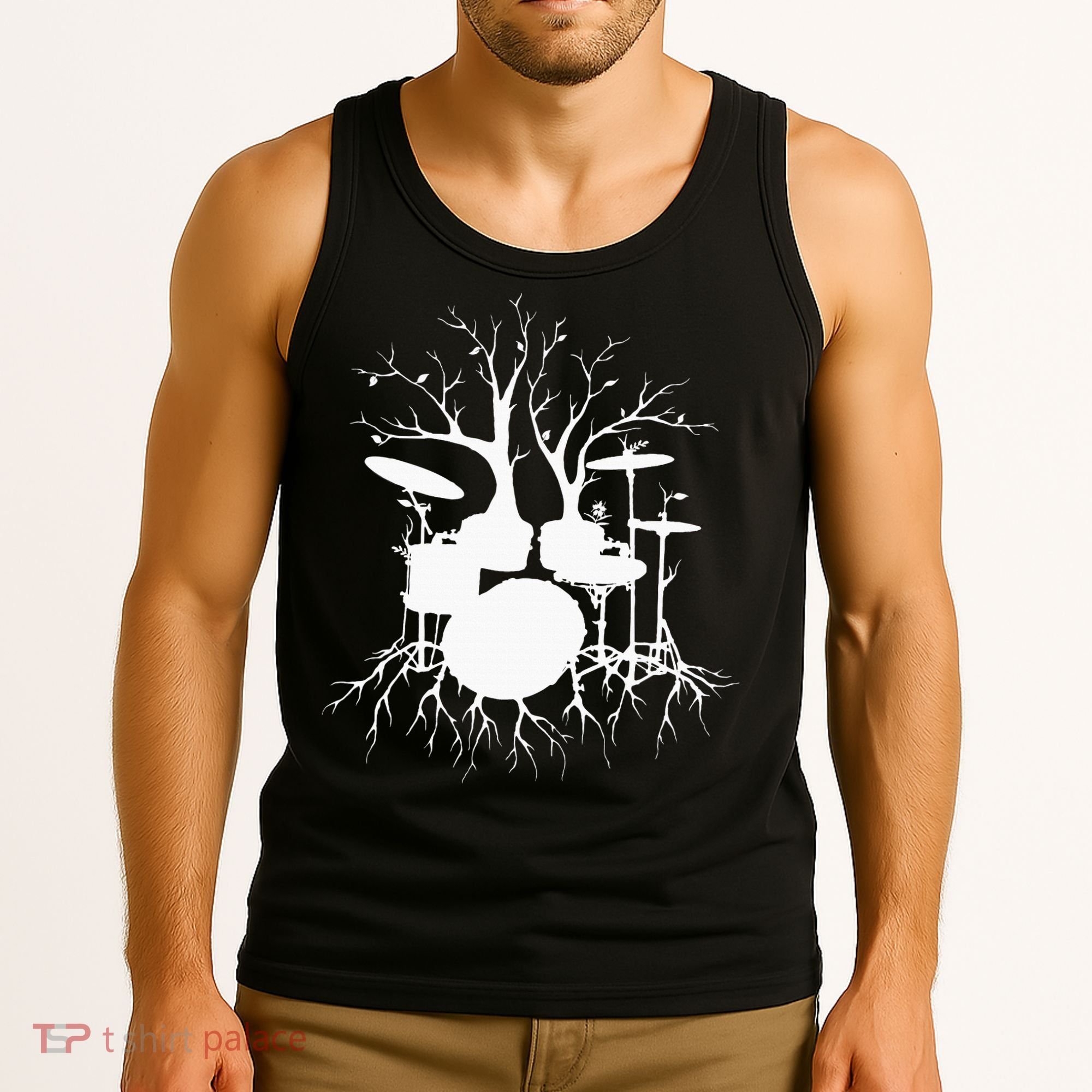 Live The Beat Drum  Drummer Gift For Musician Tank Top