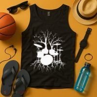 Live The Beat Drum  Drummer Gift For Musician Tank Top thumb 4