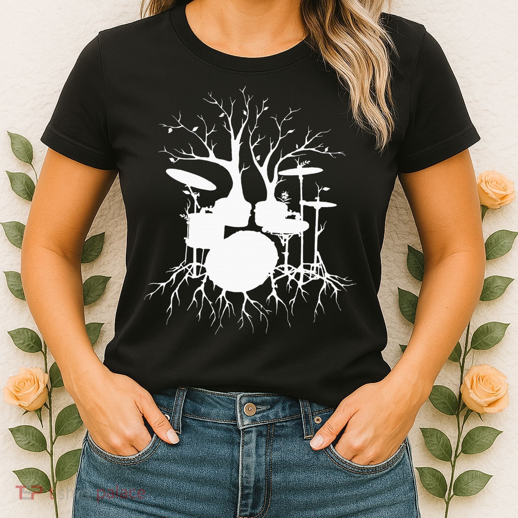 Live The Beat Drum  Drummer Gift For Musician Women's T-Shirt
