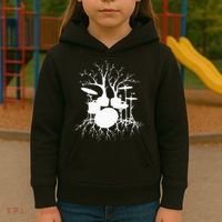 Live The Beat Drum  Drummer Gift For Musician Kids Hoodie thumb 3