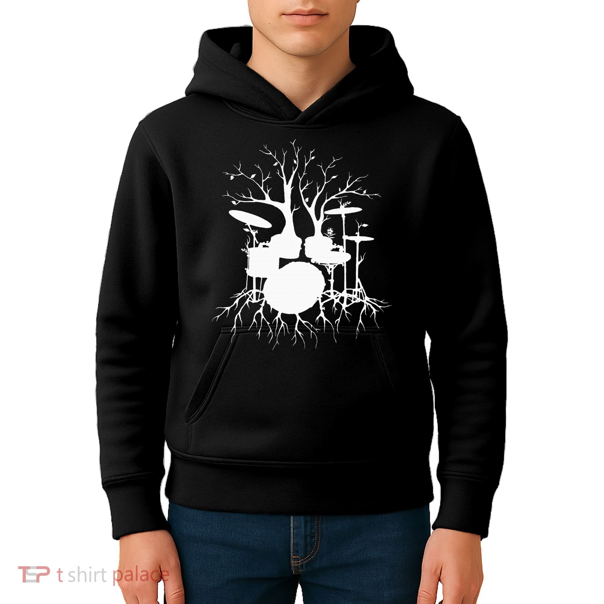 Live The Beat Drum  Drummer Gift For Musician Kids Hoodie