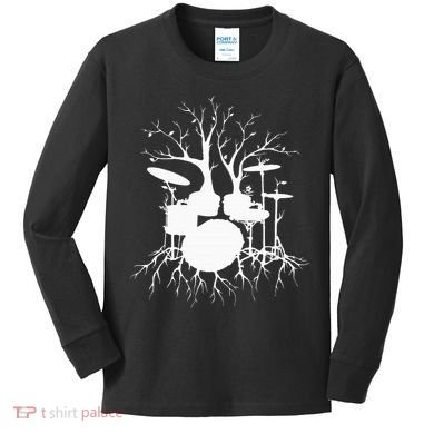 Live The Beat Drum  Drummer Gift For Musician Kids Long Sleeve Shirt