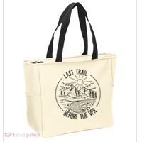 Last Trail Before The Veil Bachelorette Bridesmaid Hiking Tote Bag thumb 2