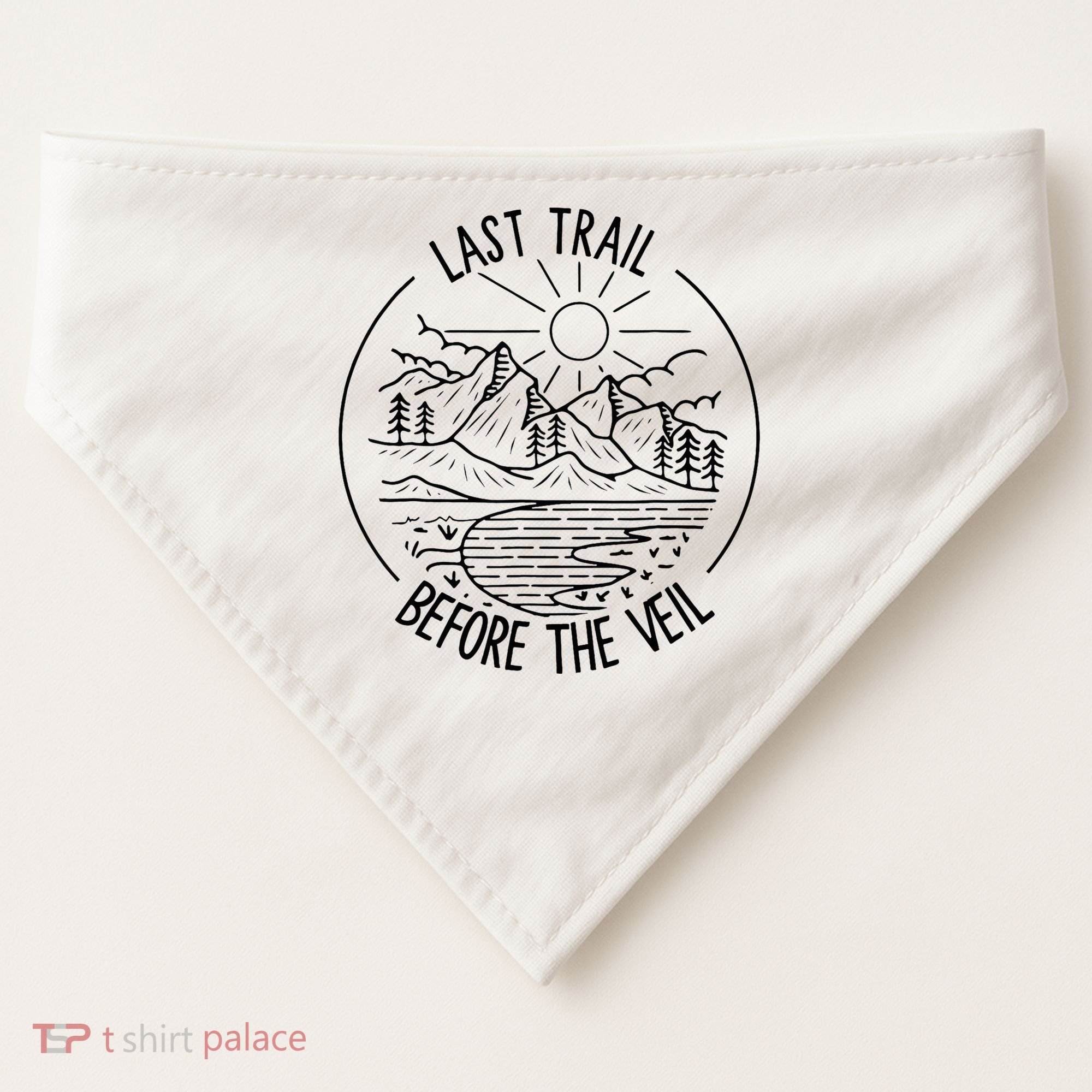 Last Trail Before The Veil Bachelorette Bridesmaid Hiking USA-Made Doggie Bandana