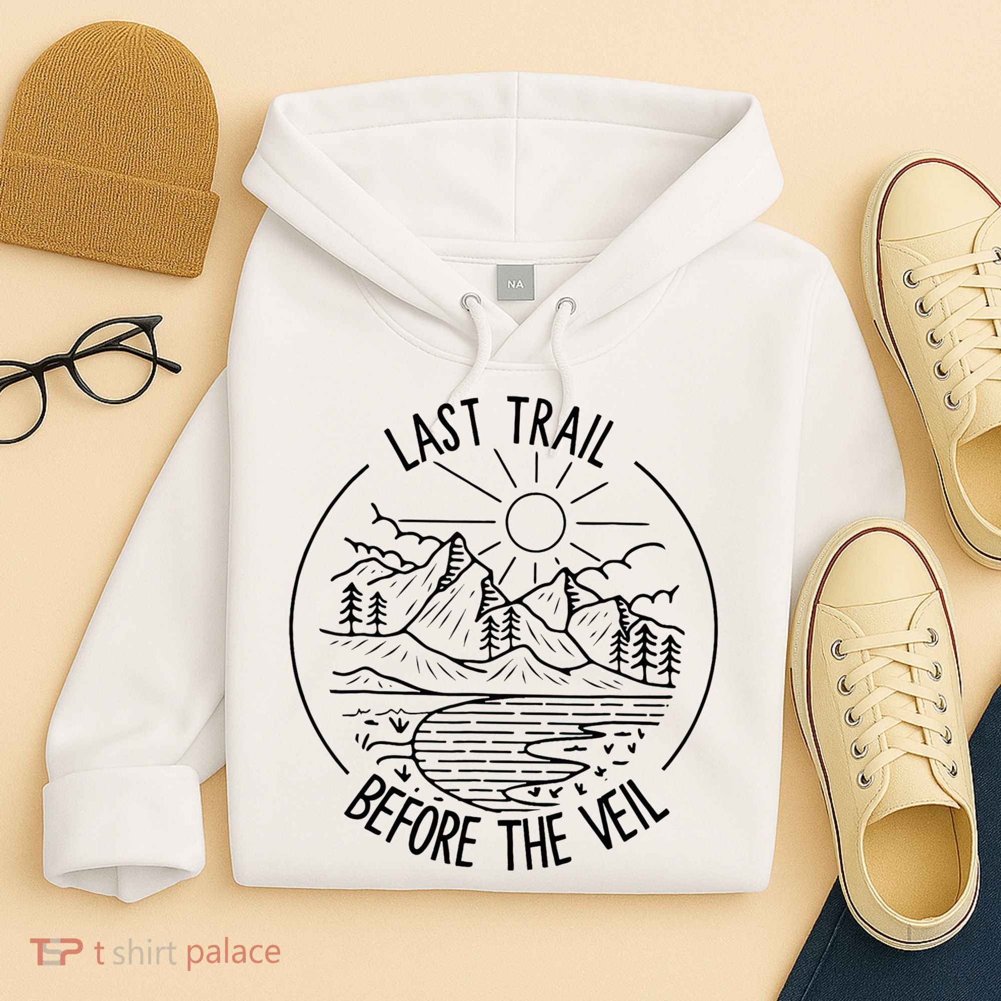 Last Trail Before The Veil Bachelorette Bridesmaid Hiking Hoodie