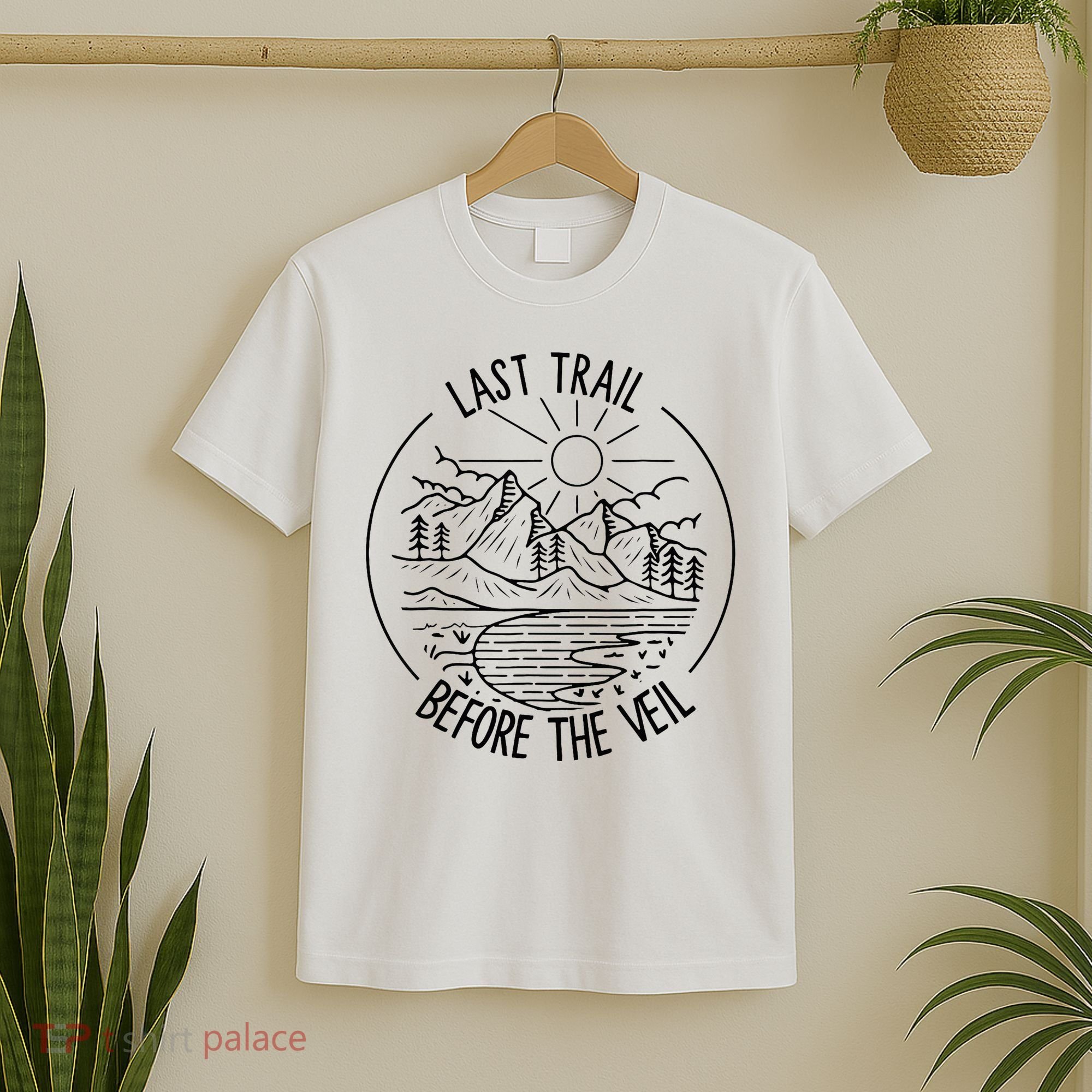 Last Trail Before The Veil Bachelorette Bridesmaid Hiking T-Shirt