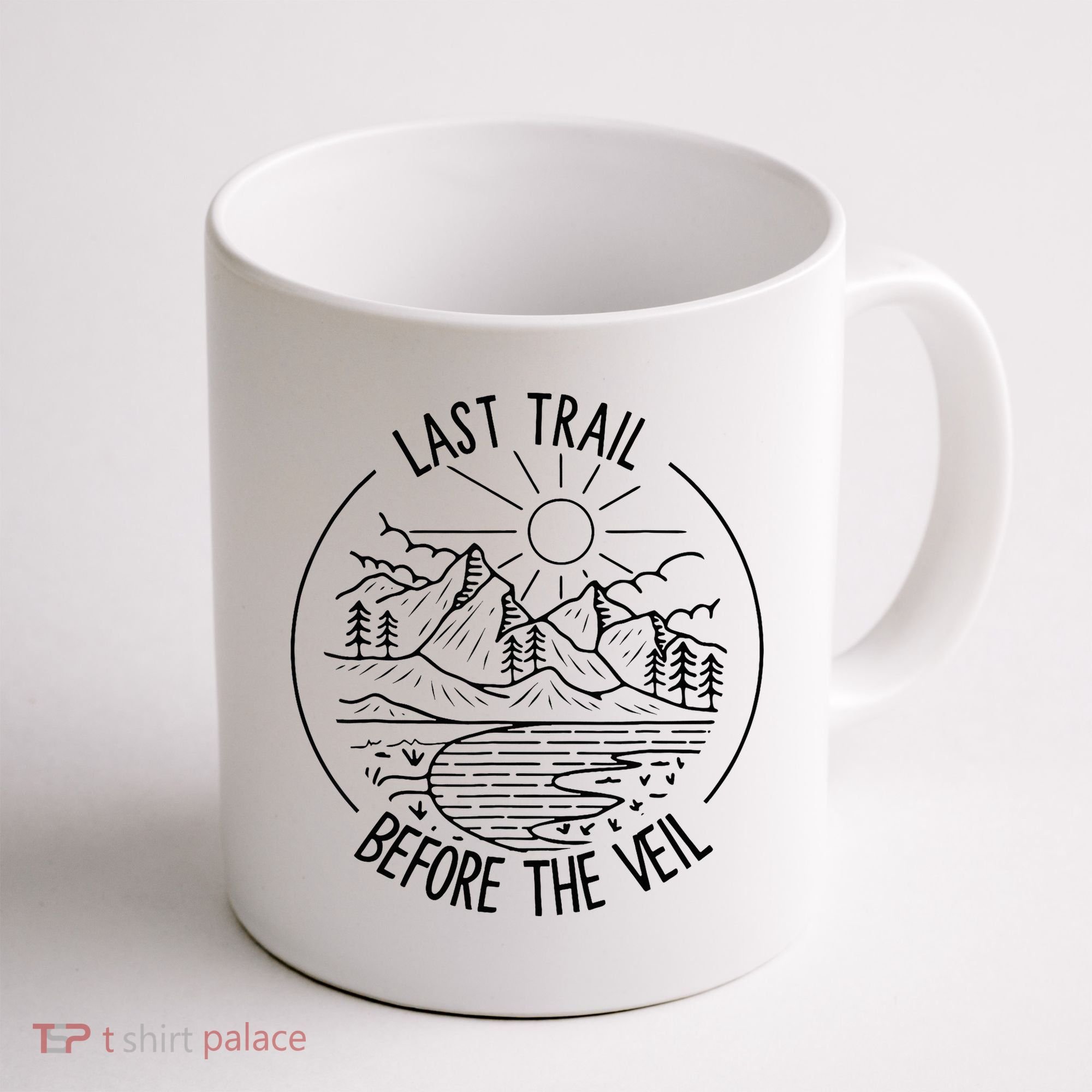 Last Trail Before The Veil Bachelorette Bridesmaid Hiking Coffee Mug
