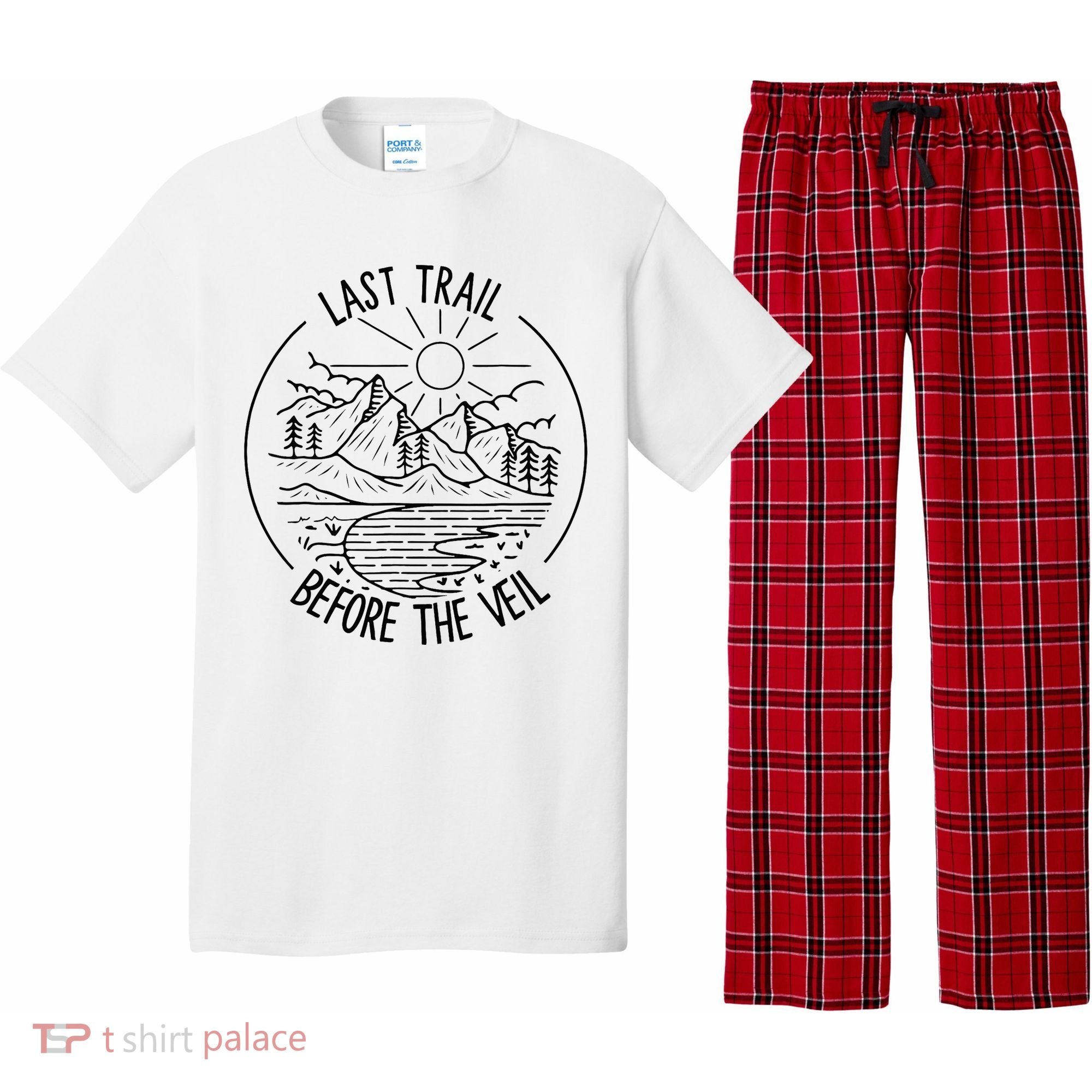 Last Trail Before The Veil Bachelorette Bridesmaid Hiking Pajama Set