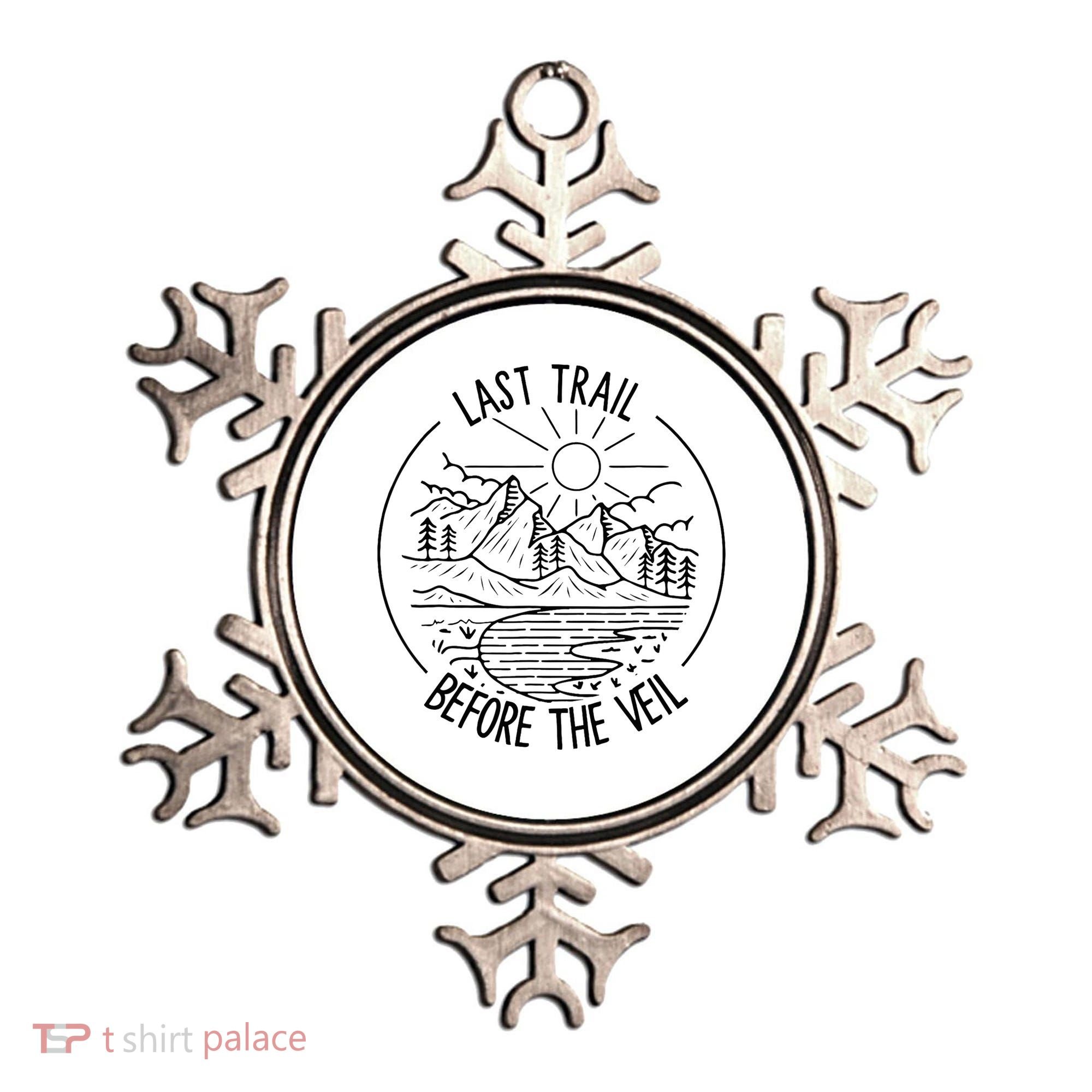 Last Trail Before The Veil Bachelorette Bridesmaid Hiking Ornament