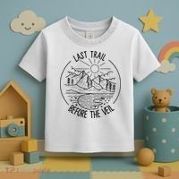 Last Trail Before The Veil Bachelorette Bridesmaid Hiking Toddler T-Shirt thumb 3