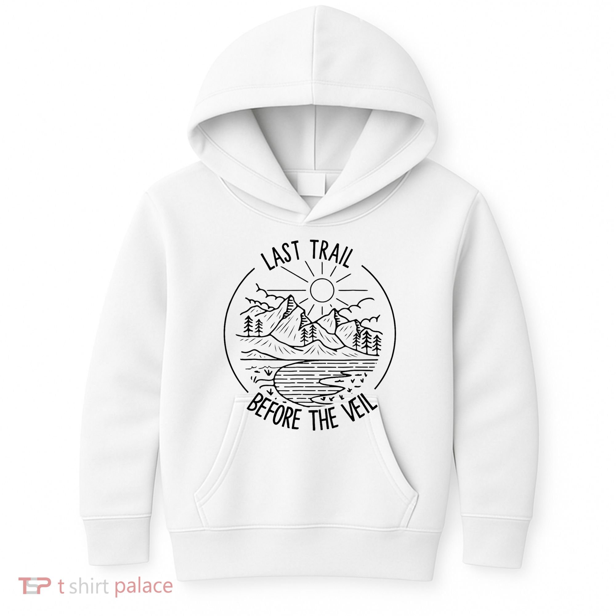 Last Trail Before The Veil Bachelorette Bridesmaid Hiking Kids Hoodie