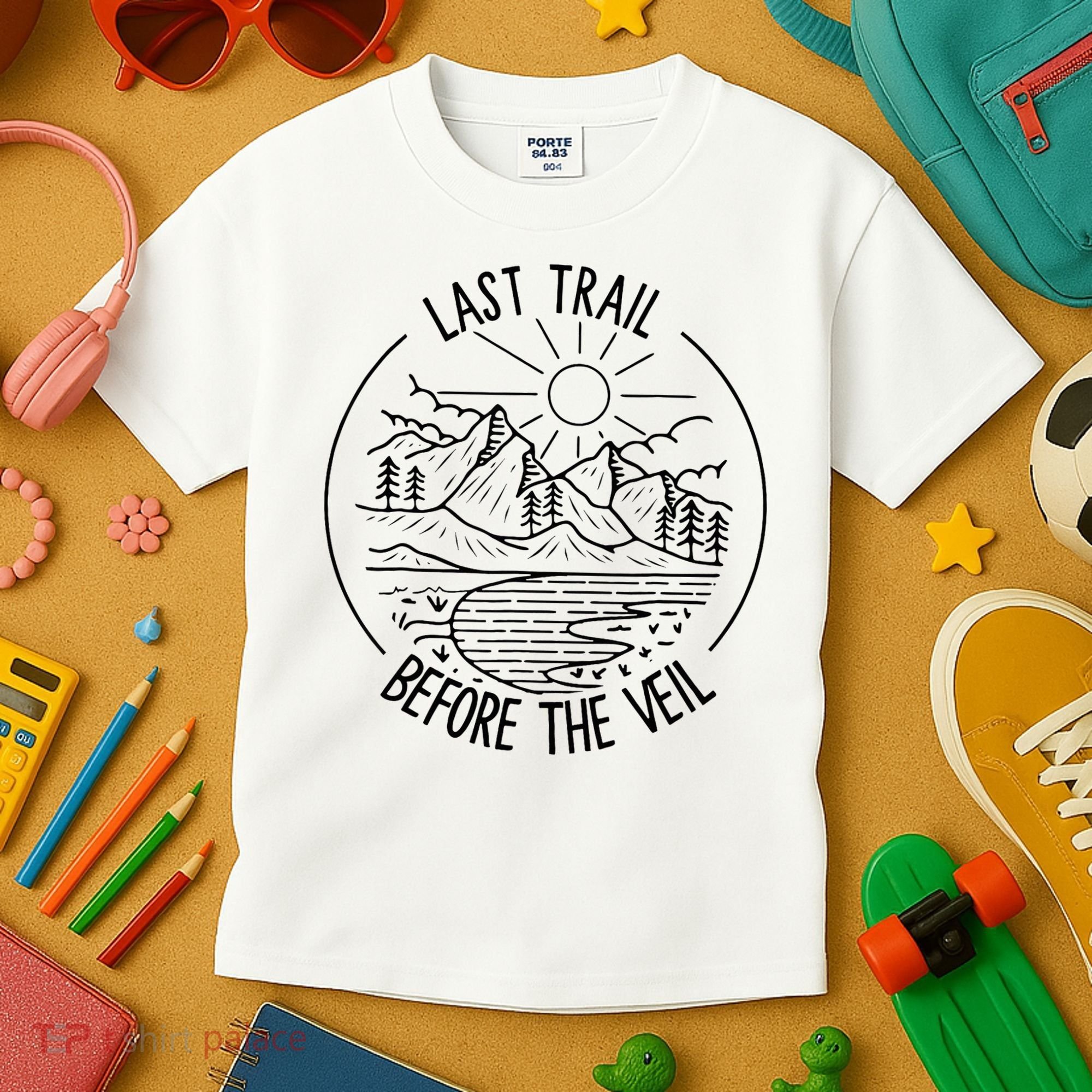 Last Trail Before The Veil Bachelorette Bridesmaid Hiking Kids T-Shirt
