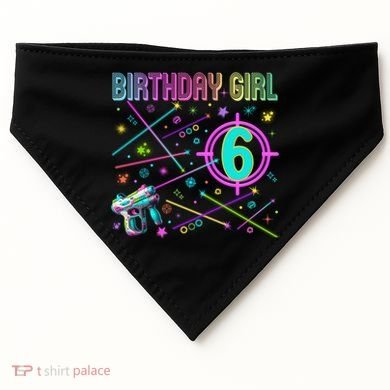 Laser Tag Birthday Group Game On Gift USA-Made Doggie Bandana