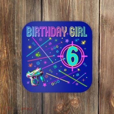 Laser Tag Birthday Group Game On Gift Coaster